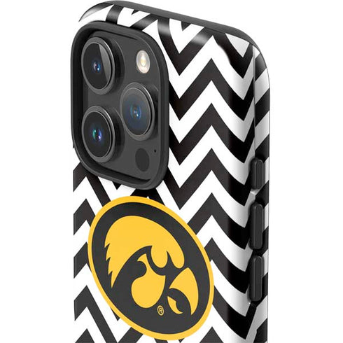 University of Iowa Hawkeyes Chevron Print iPhone 16 Pro Impact Case